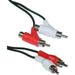 RCA Audio Piggyback Cable 2 RCA Male to 2 RCA Male + RCA Female Piggyback 6 Foot