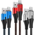 iPhone Charger 10 ft Apple MFi Certified Cable Long Lightning Charging Cord 10ft 3Pack for iPhone 13/12/11