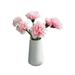 Honrane Artificial Carnation Flower Faux Silk Flower Artificial Flower 6pcs Faux Silk Carnation Flowers Realistic Long-lasting Easy-care Artificial for Diy