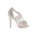 Nina Heels: Slip-on Stilleto Party Ivory Shoes - Women's Size 6 - Open Toe