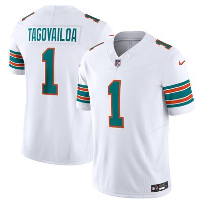 Herren Nike Tua Tagovailoa Weiß Miami Dolphins Vapor F.U.S.E. Limitiertes Trikot Image