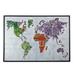 World Map,'Batik on Cotton World Map Wall Art from Ghana'