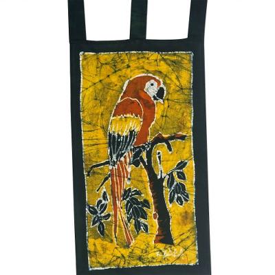 Akoo,'Batik Cotton Parrot-Themed Wall Hanging'