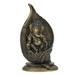 Compassionate Ganesha,'Antique Finished Brass Sculpture of Ganesha in a Lotus Petal'