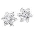 Sterling silver flower earrings, 'Bali Blossoms'