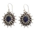 Lapis lazuli dangle earrings, 'Royal Allure'