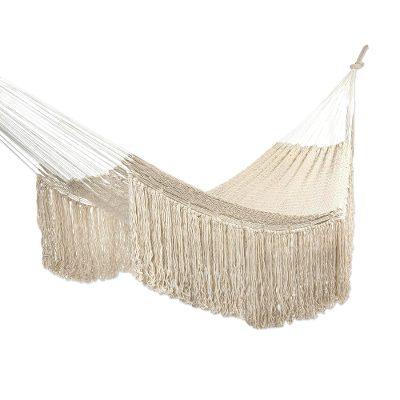 Ivory Cascade,'Cotton Hammock in Ivory (Double)'