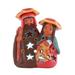 Cuzco Nativity,'Painted Andean Ceramic Nativity Decorative Accent from Peru'