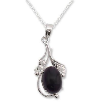 Amethyst pendant necklace, 'Indian Sugarplum'