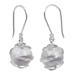 Silver Raindrops,'Hand Crafted Clear Quartz and Sterling Silver Earrings'