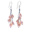 Mystic Pearl in Peach,'Artisan Crafted Cultured Freshwater Pearl Dangle Earrings'