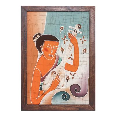 Lanna Melodies,'Handcrafted Batik Cotton Wall Art'