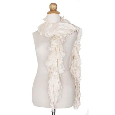 Thai scarf, 'Daring White'