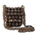 Coconut shell shoulder bag, 'Bouquets' (medium)