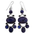 'Midnight Stars' - Hand Crafted Sterling Silver and Lapis Lazuli Earrings