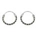 Trendy Chain,'Hand Crafted Sterling Silver Hoop Earrings from Thailand'