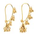 Golden Music,'22k Gold Plated Sterling Silver Chandelier Earrings'