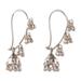 Sterling silver dangle earrings, 'Music'