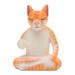 Yellow Cat Meditates,'Hand Carved Wood Sculpture of Meditating Cat'