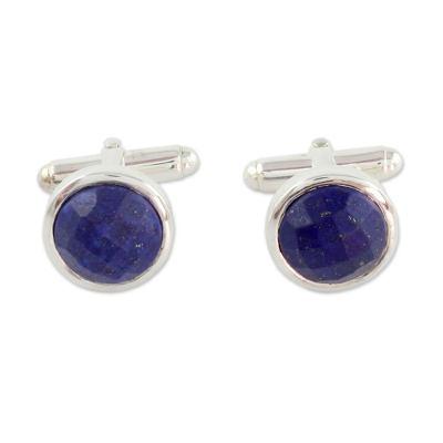 Lapis lazuli cufflinks, 'Mystique'