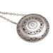 Hidden Eden,'Circular Sterling Silver Pendant Necklace from Bali'