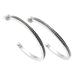 'Sterling Silver Half-Hoop Earrings with Speckled Pattern'