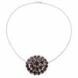 Crimson Burst,'Garnet and Sterling Silver Pendant Necklace from India'