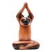 Yoga Asana,'Suar Wood Yoga-Themed Cat Statuette'