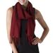 Apple Rose,'Rich Red Patterned Scarf Knit in Alpaca and Pima Cotton'