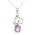 Amethyst pendant necklace, 'Goddess Dreamer'