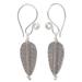 Sterling silver flower earrings, 'Hill Tribe Forest'
