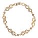 Beaded Infinity,'21K Gold Plated Silver Chain Bracelet with Infinity Symbols'