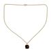 Gold vermeil smoky quartz pendant necklace, 'Modern Charm'