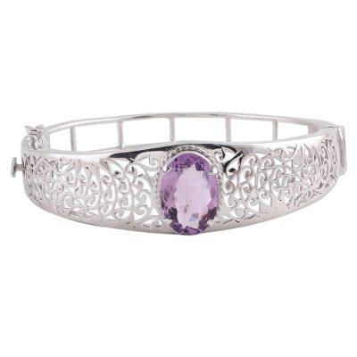 Royal Orchid,'Amethyst wristband bracelet'