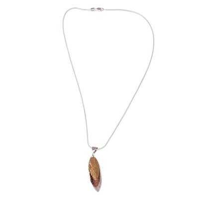 Nature's Enchantment,'Mexican 925 Sterling Silver Gold & Copper Pendant Necklace'