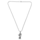 'Hand of Hamsa' - Taxco Silver Sterling Silver Pendant Necklace