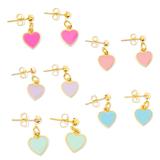 Weekly Hearts,'Handmade Mexican Gold Plated Dangle Earrings Collection'
