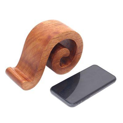 Mood Music,'Music-Themed Wood Phone Stand from Bali'