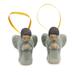 Celadon ceramic ornaments, 'Angels at Prayer' (pair)