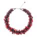 Red Paradise,'Handcrafted Multi-Gemstone Red Beaded Necklace'