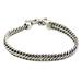 Sterling silver braided bracelet, 'Links of Power'
