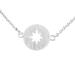 Compass,'Handcrafted Brushed Sterling Silver Anklet from Thailand'