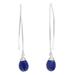 'Sublime' - Sterling Silver and Lapis Lazuli Dangle Earrings