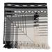 Geometric Elegance in Black,'Geometric Striped Cotton Throw in Black and Alabaster'