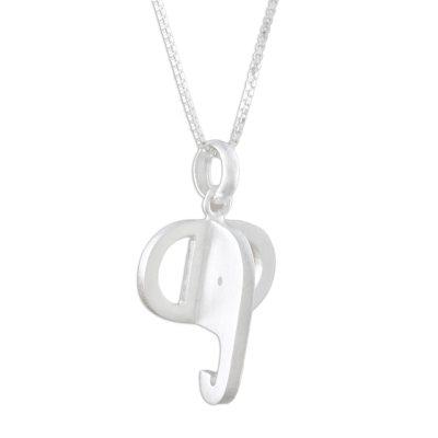 Elephant Key,'Sterling Silver Elephant Pendant Necklace from Thailand'