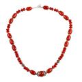 Carnelian strand necklace, 'Ardent'