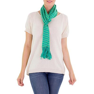 Cotton scarf, 'Eco Fantasy'