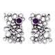 'Mischief' - Mexican Modern Fine Silver Amethyst Earrings