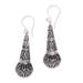 Singing Morning,'Handmade Sterling Silver Dangle Earrings from Bali'