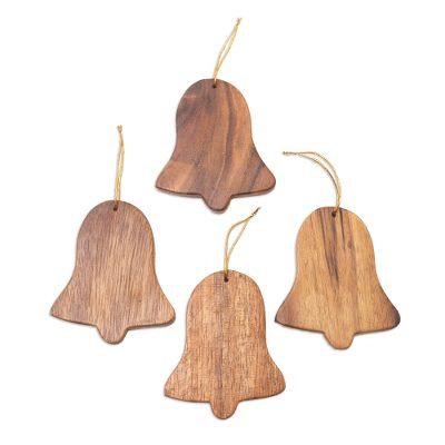 Simple Bells,'Balinese Hand Carved Christmas Ornam...